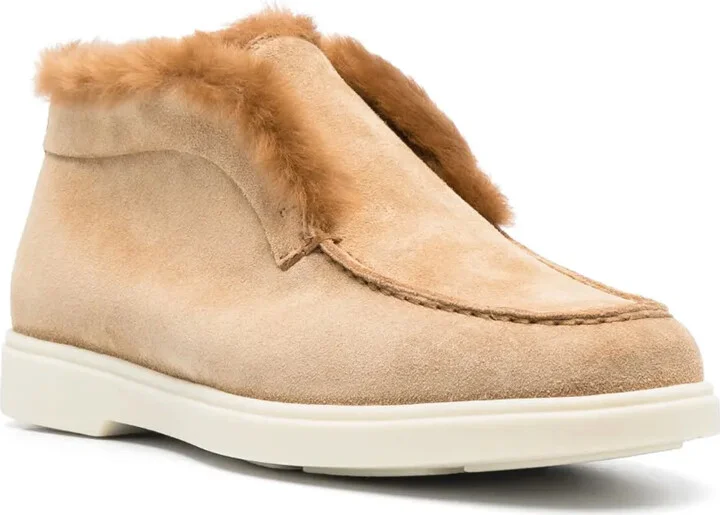 Tonal-Stitching Leather Loafers - Image 2