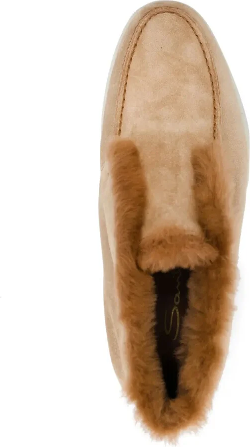 Tonal-Stitching Leather Loafers - Image 4
