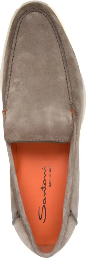 Tonal-Stitching Leather Loafers - Image 4