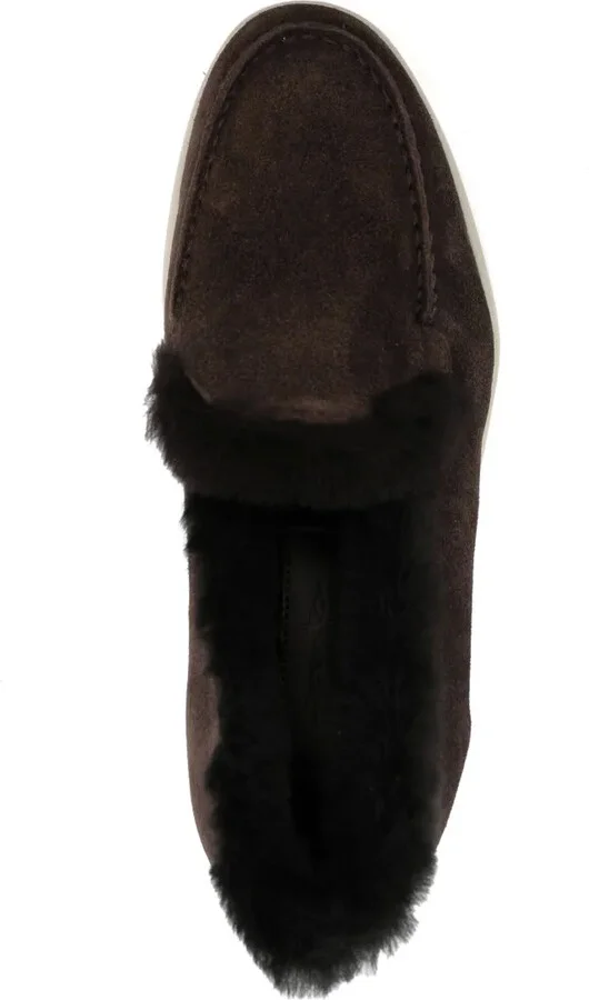 Tonal-Stitching Leather Loafers - Image 4