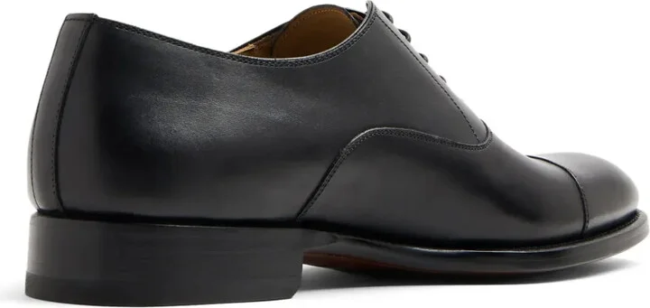 Tonal-Stitching Leather Oxford Shoes - Image 3