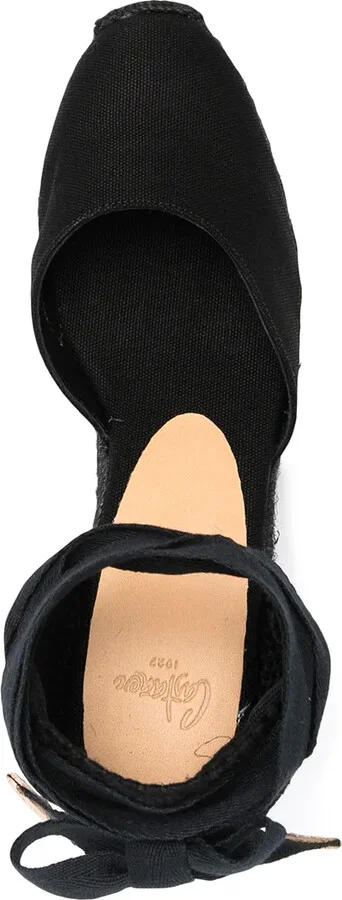 Tonal Wedge-Heeled Espadrille With Ankle Ties - Image 4