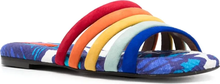 Tones cotton-chevron slides - Image 2