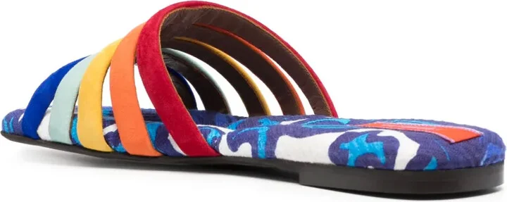 Tones cotton-chevron slides - Image 3