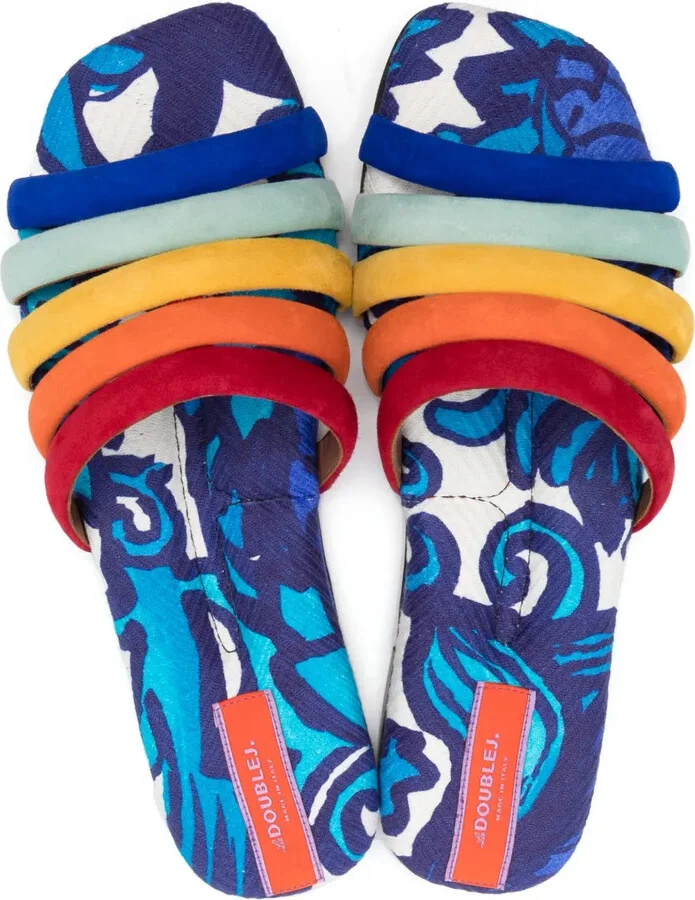 Tones cotton-chevron slides - Image 4