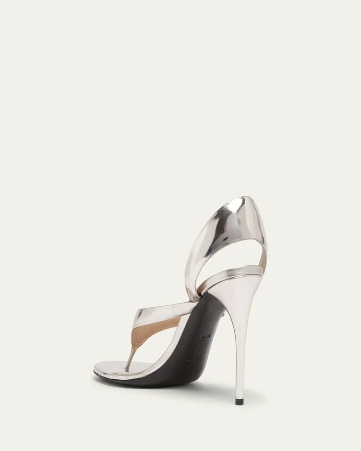Tong Metallic Leather Sandals - Image 2