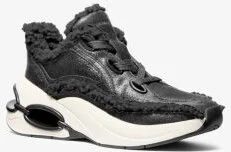 Toni Distressed Leather and Sherpa Trainer - Image 2