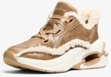 Toni Distressed Leather and Sherpa Trainer - Image 6