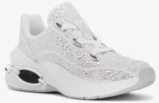 Toni Embellished Linen Blend Trainer - Image 4