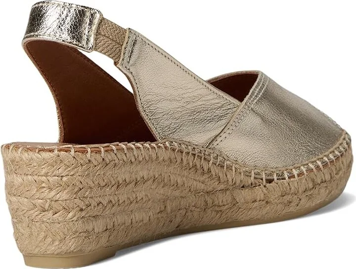 Toni Pons Bernia-P Women's Wedge Shoes Platinum Leather : EU 37 (US Women's 6.5-7) M - Image 4