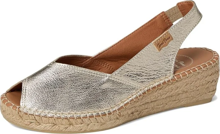 Toni Pons Bernia-P Women's Wedge Shoes Platinum Leather : EU 37 (US Women's 6.5-7) M - Image 5