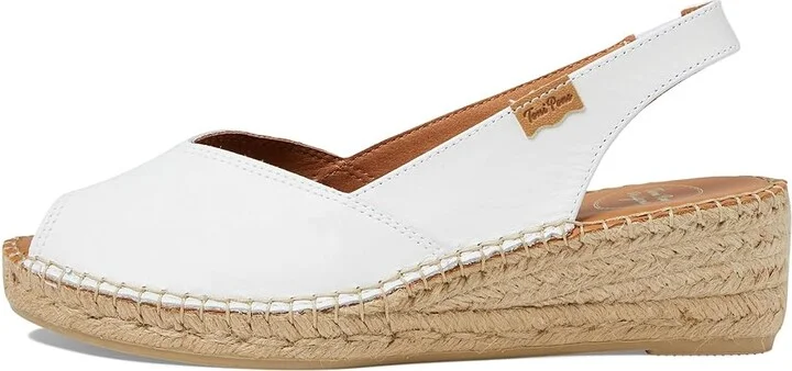 Toni Pons Bernia-P Women's Wedge Shoes White : EU 42 (US Women's 10.5-11) M, Leather - Image 5