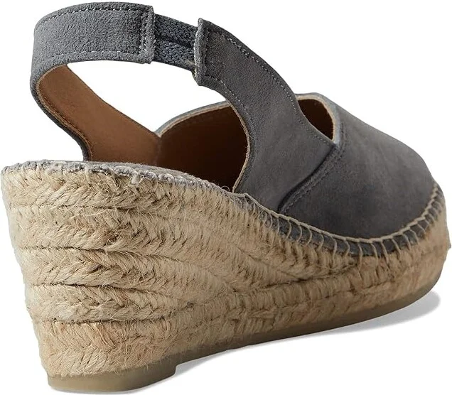 Toni Pons Betty-A Women's Wedge Shoes Black Suede : EU 36 (US Women's 5.5-6) M - Image 8