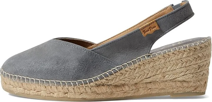 Toni Pons Betty-A Women's Wedge Shoes Black Suede : EU 36 (US Women's 5.5-6) M - Image 9