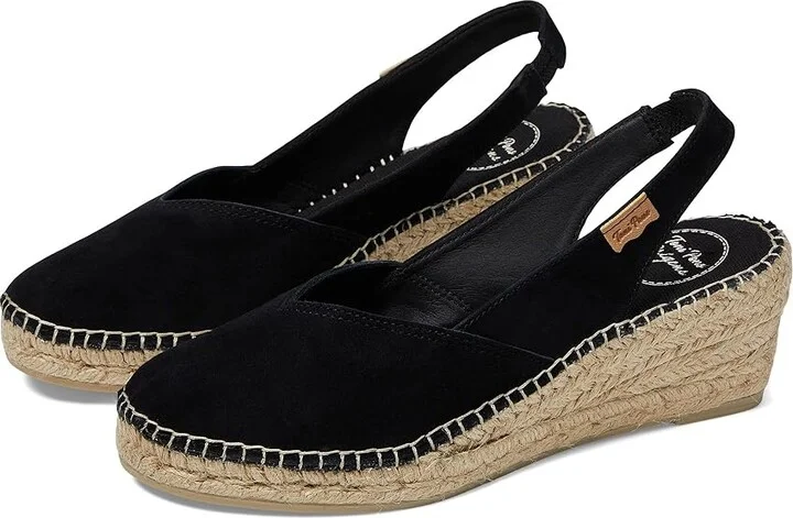 Toni Pons Betty-A Women's Wedge Shoes Black Suede : EU 36 (US Women's 5.5-6) M