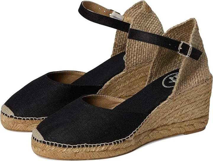 Toni Pons Caldes Women's Shoes Black Linen : EU 35 (US Women's 5) M, Textile