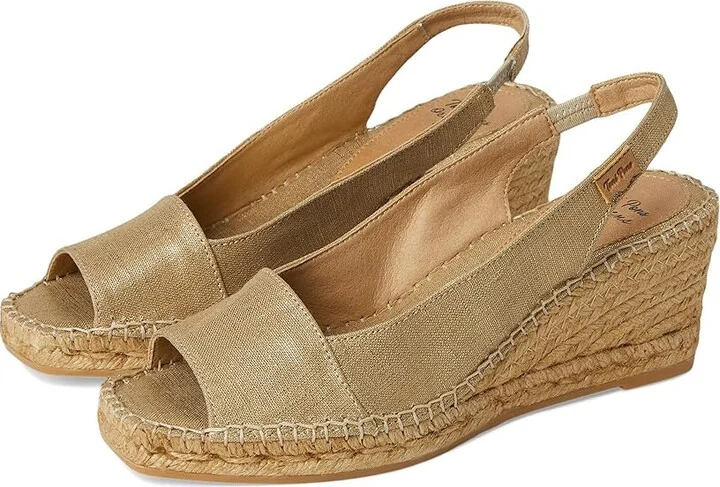 Toni Pons Fiore Women's Sandals Plati/Soft Gold : EU 37 (US Women's 6.5-7) M, Rubber/Synthetic