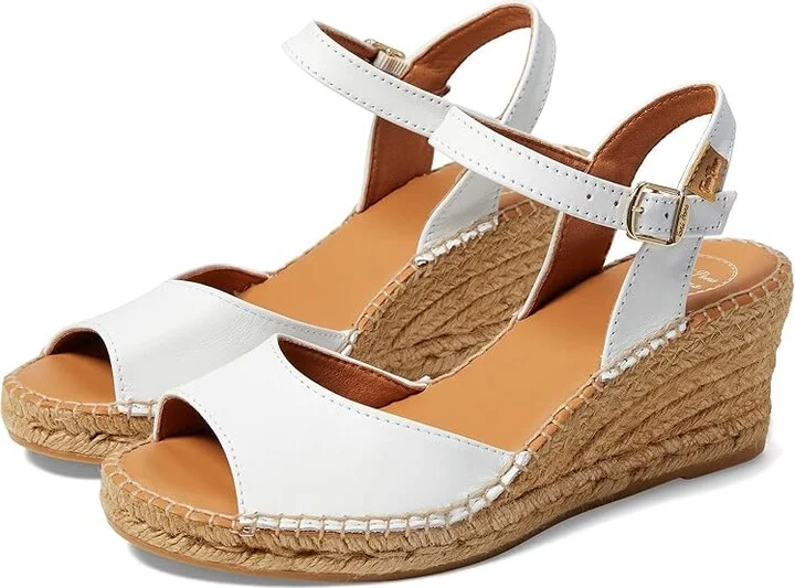 Toni Pons Sia-P Women's Wedge Shoes White Leather : EU 35 (US Women's 5) M