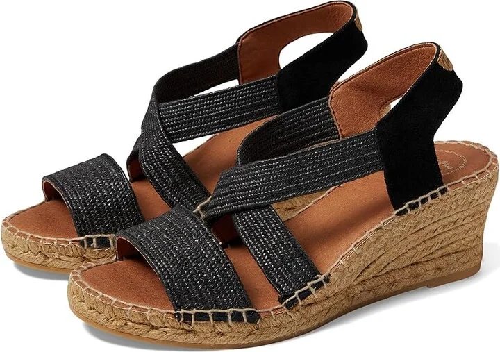 Toni Pons Susa-SP Women's Wedge Shoes Black : EU 36 (US Women's 5.5-6) M, Rubber