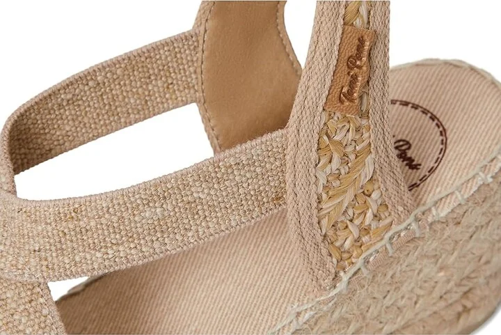 Toni Pons Terra-NZ Women's Wedge Shoes Natural : EU 39 (US Women's 8-8.5) M, Textile - Image 7