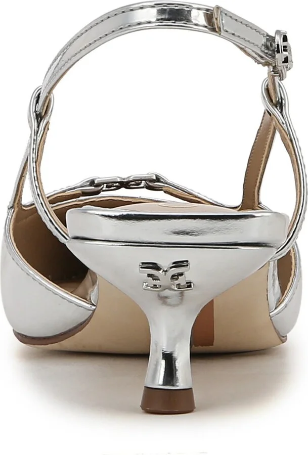 Toni Slingback Pointed Toe Kitten Heel Pump - Image 7