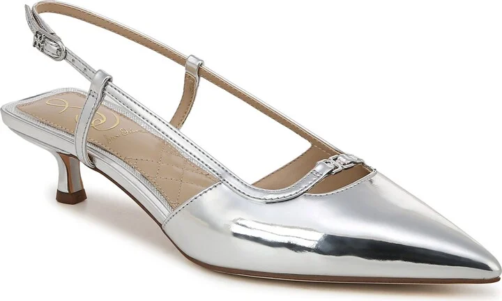Toni Slingback Pointed Toe Kitten Heel Pump