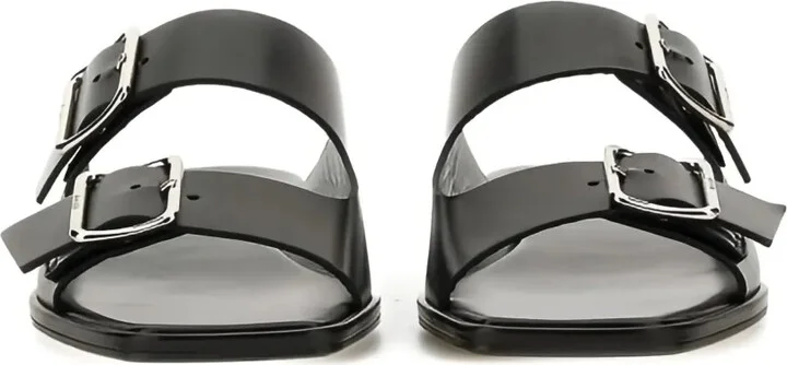 Tonya double-buckle leather sandals - Image 3
