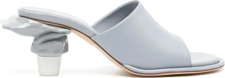 Toothpaste 65mm leather mules