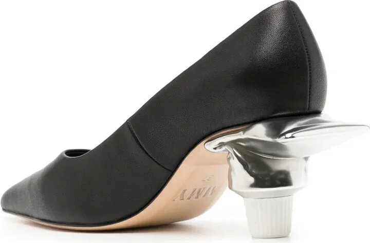 Toothpaste Heel 60mm leather pumps - Image 3