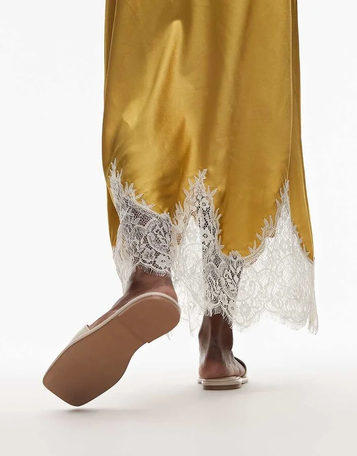 Topshop Almina leather square toe mules in off - Image 3