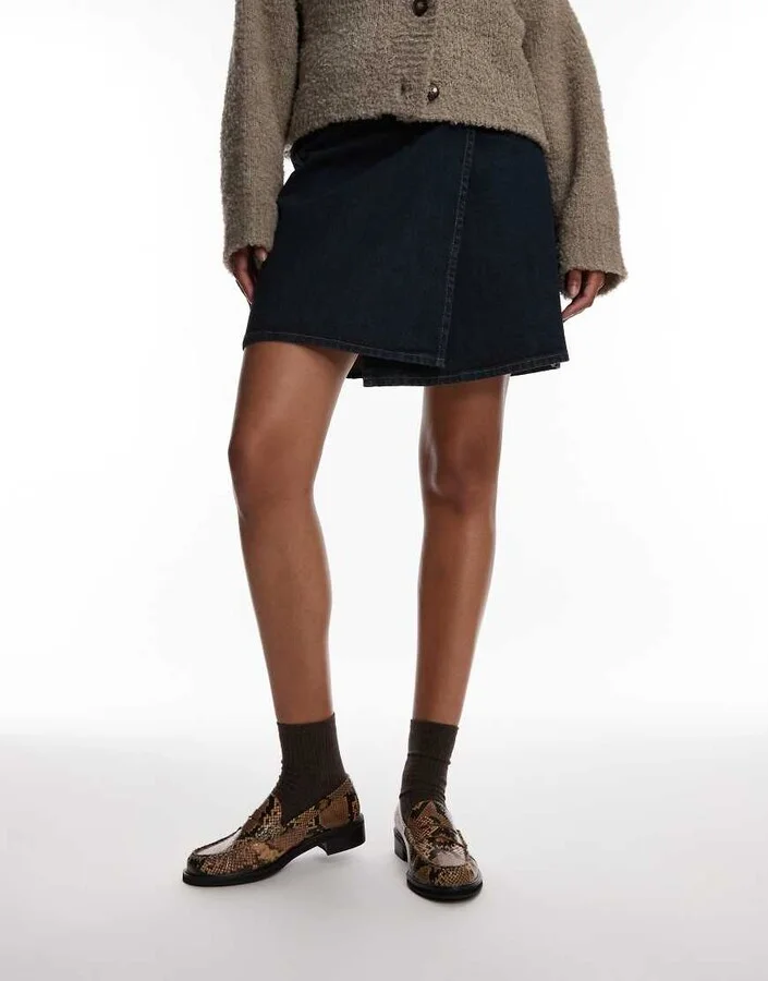 Topshop Carter loafers with ruched detail in snake print - Image 2