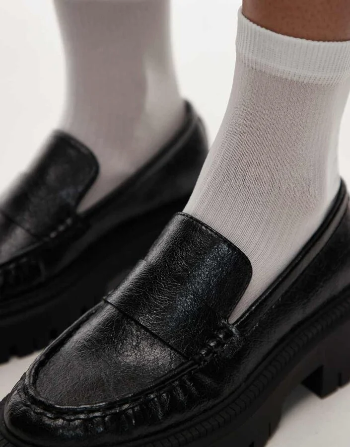 Topshop Cecil chunky loafers in black - Image 2