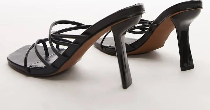 Topshop Foxy heeled strappy sandal in black - Image 2