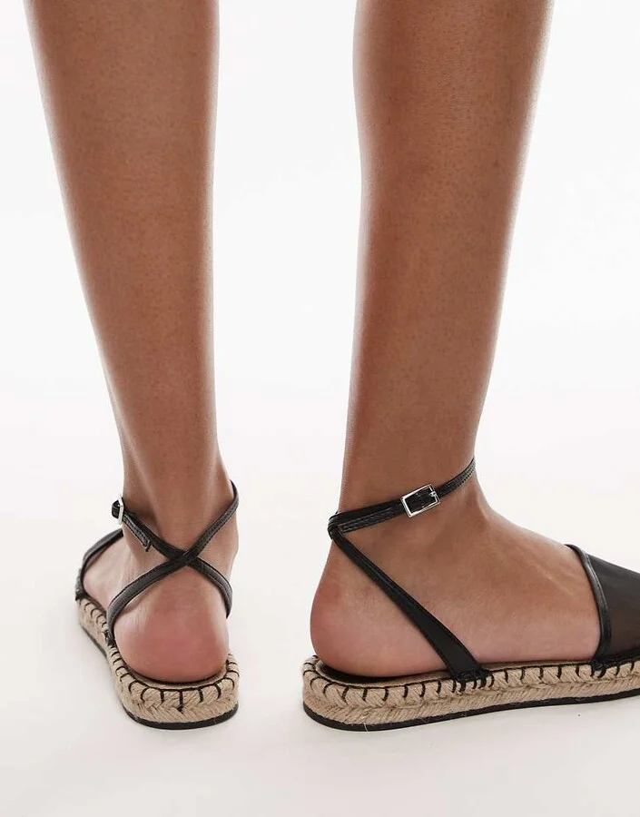Topshop Hailey two part espadrilles in black - Image 2