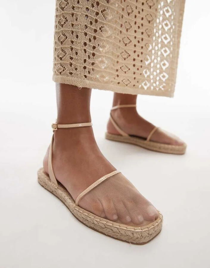 Topshop Hailey two part espadrilles in off white - Image 3