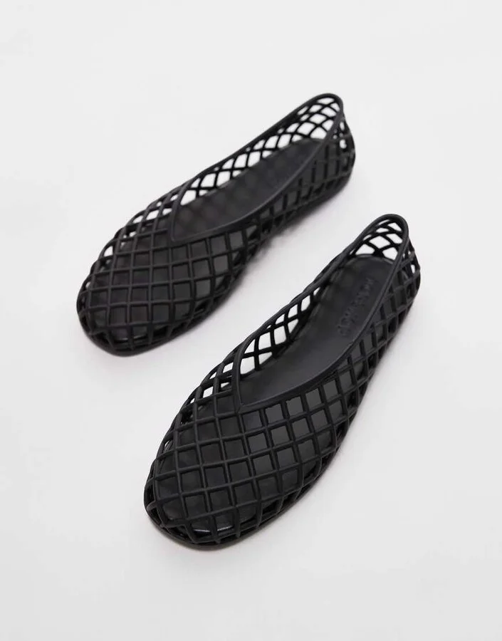 Topshop Halo caged jelly shoes in black - Image 2