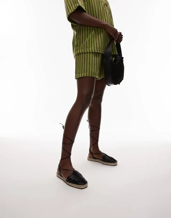 Topshop Helayna weave espadrilles in black - Image 4