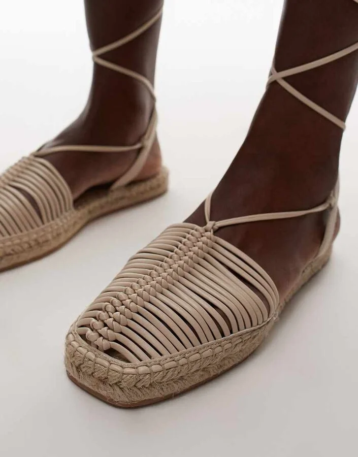 Topshop Helayna woven espadrilles in off white - Image 2