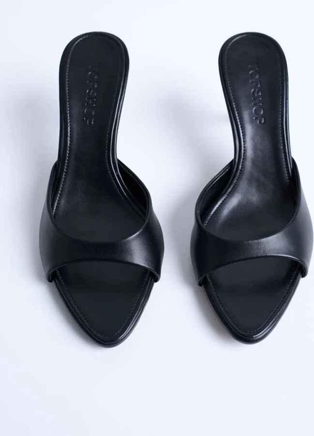 Topshop Isaac point toe mules in black - Image 3