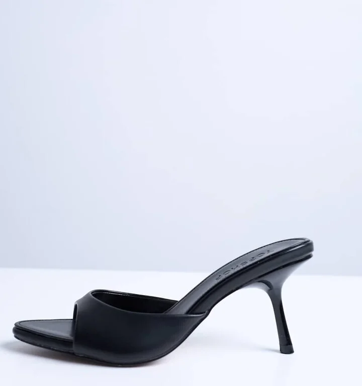 Topshop Isaac point toe mules in black