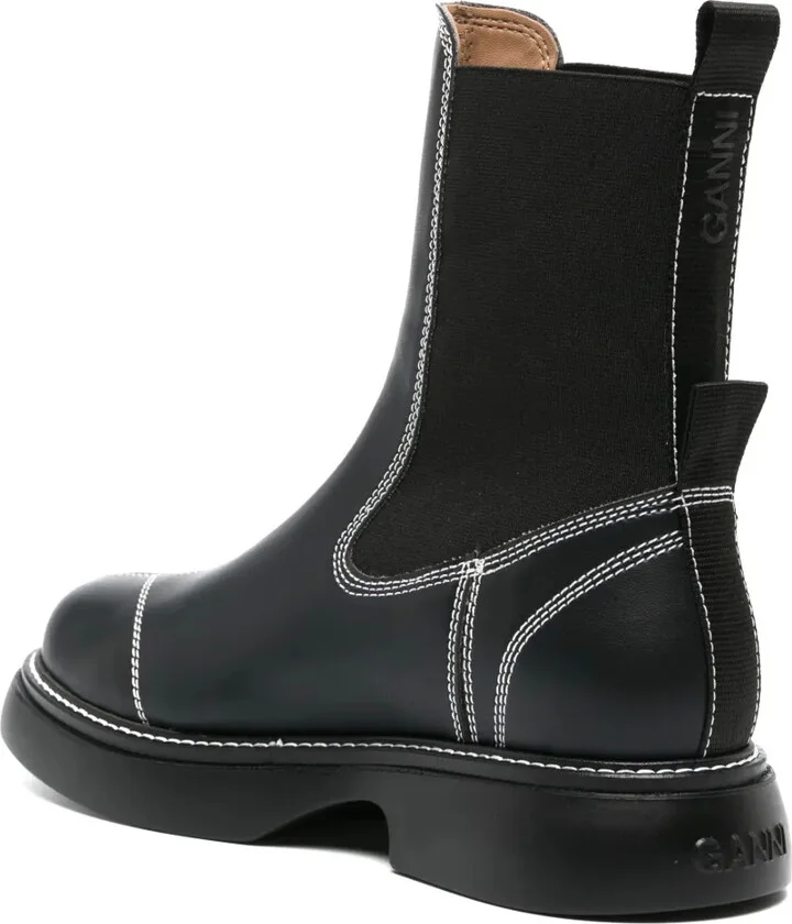 topstitched leather Chelsea boots - Image 3