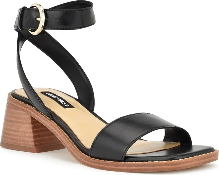 Torah Womens Faux Leather Block Heel Ankle Strap