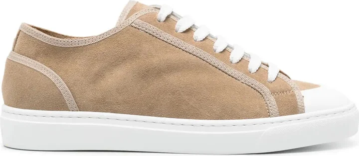 Torchon-Piping Suede Sneakers