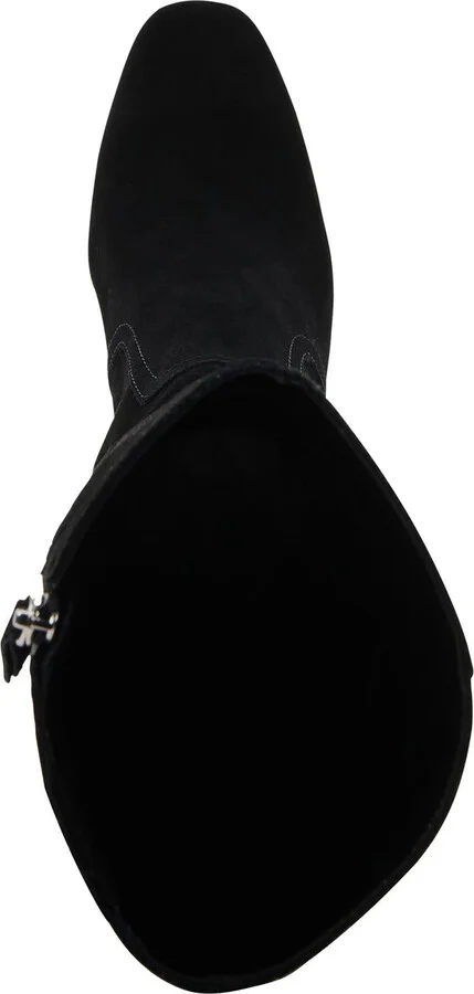 Tori Womens Suede Side Zip Knee-High Boots