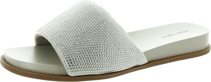 Torin 2 Womens Rhinestone Slip On Slide Sandals