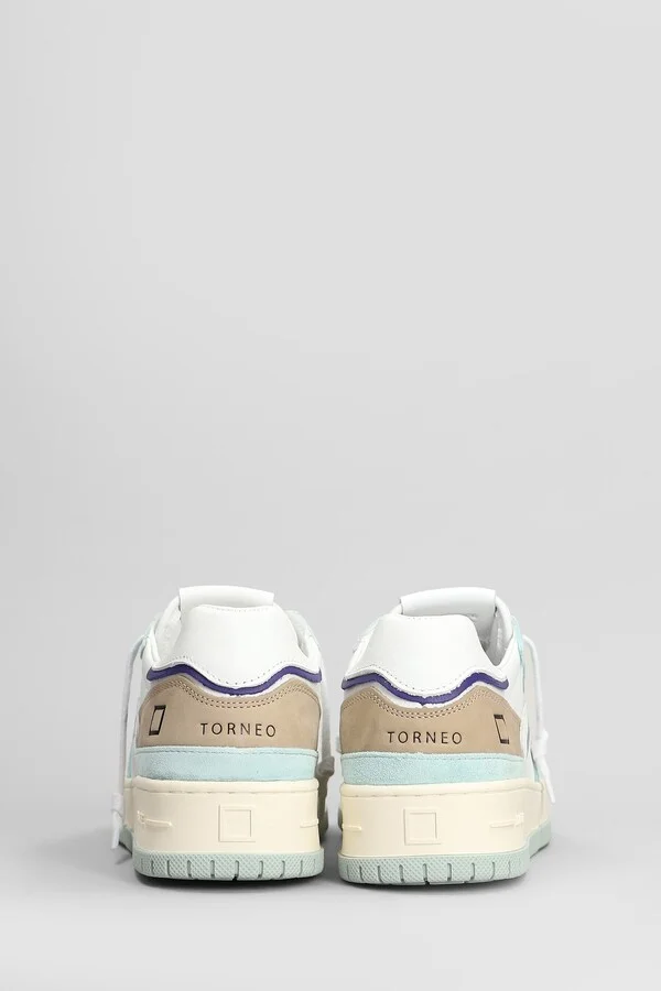 Torneo Pure Colored Sneakers In White Suede And Leather - Image 4