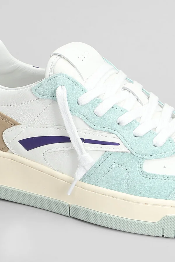 Torneo Pure Colored Sneakers In White Suede And Leather - Image 5