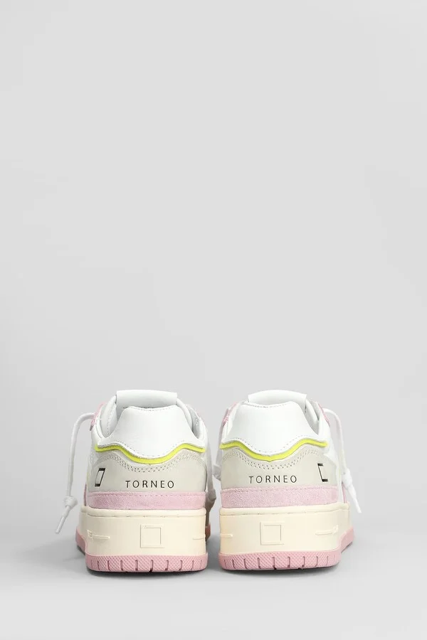 Torneo Pure Colored Sneakers In White Suede And Leather - Image 4