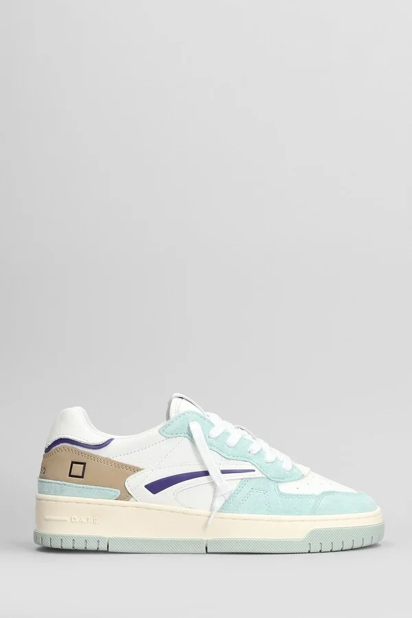 Torneo Pure Colored Sneakers In White Suede And Leather