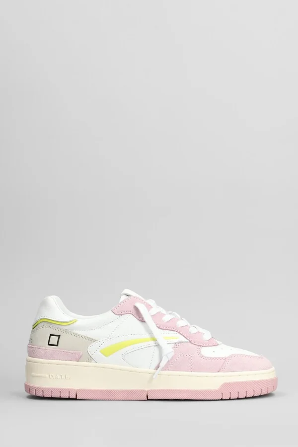 Torneo Pure Colored Sneakers In White Suede And Leather